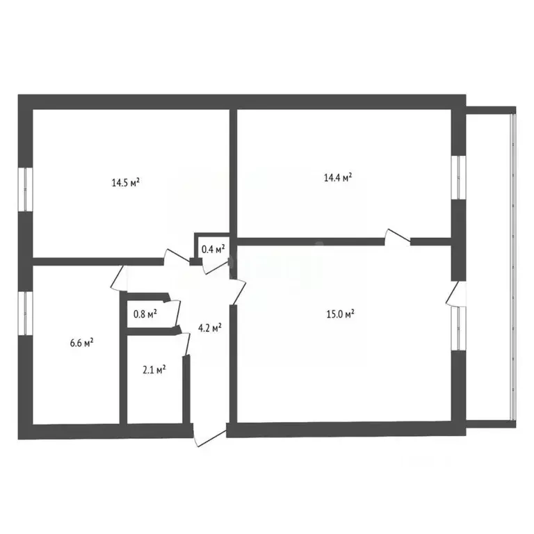 3-к кв. Амурская область, Зея Светлый мкр, 15 (59.0 м) - Фото 1