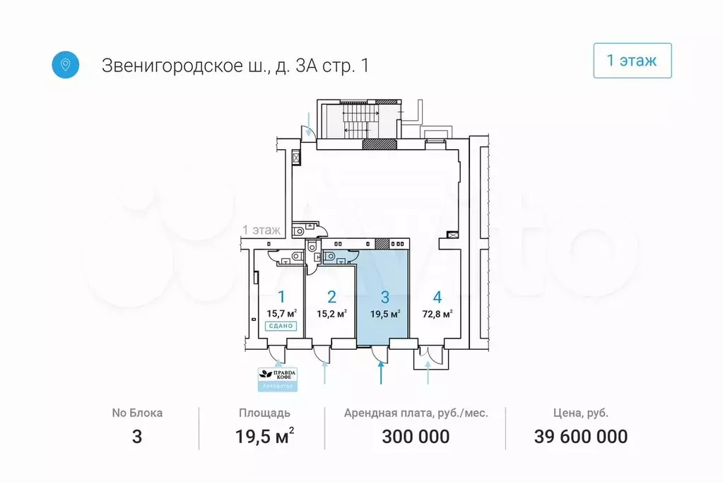 Торговая площадь на трафике в цао, 19.5 м - Фото 0