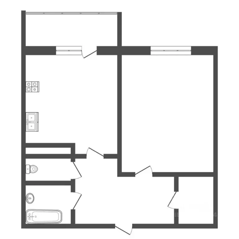 1-к кв. Тюменская область, Тюмень ул. Беляева, 29к1 (44.2 м) - Фото 2