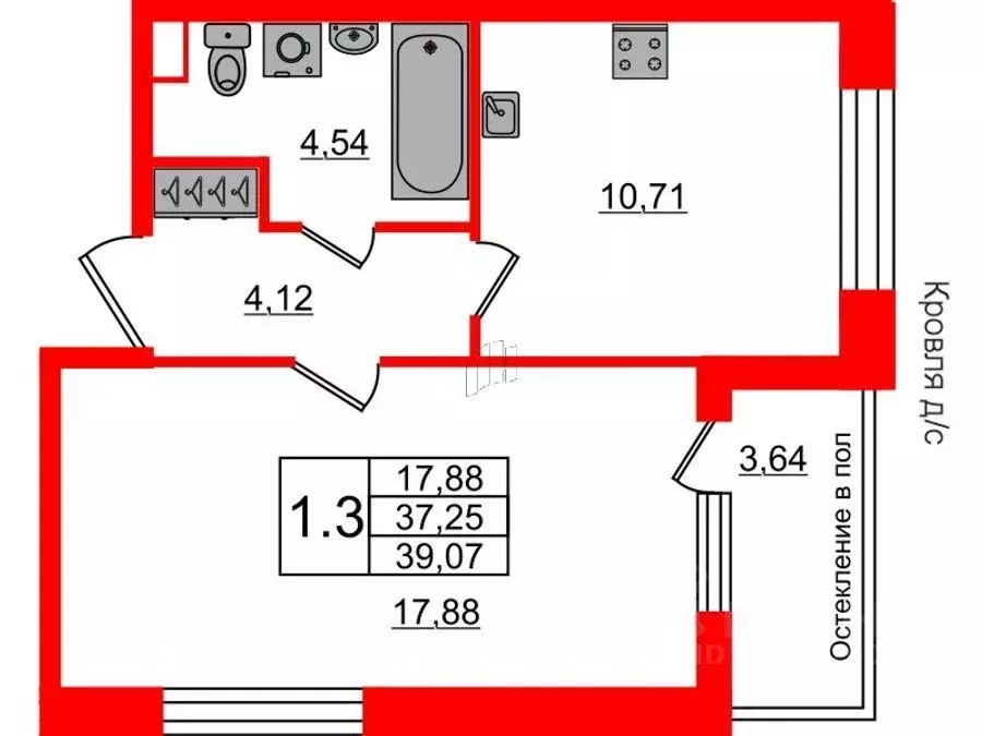 1-к кв. Санкт-Петербург Кубинская ул., 76к1 (36.5 м) - Фото 0