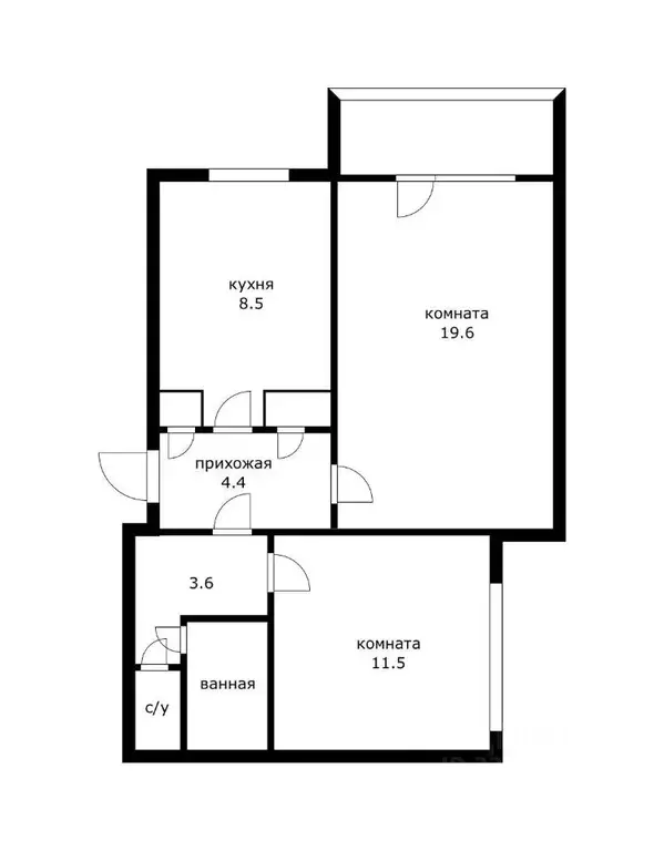 2-к кв. Краснодарский край, Краснодар Уральская ул., 146 (56.0 м) - Фото 1