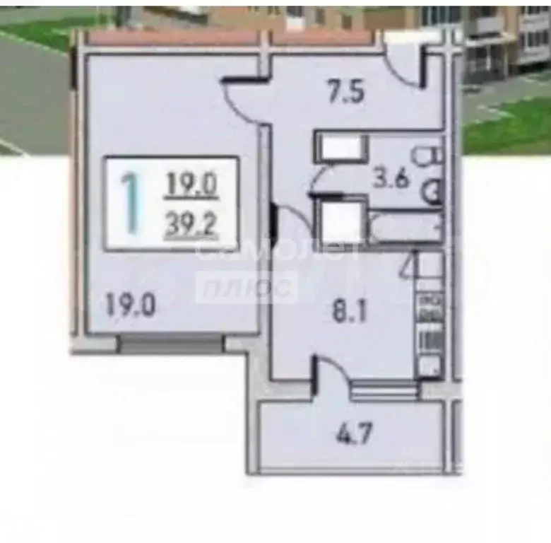 1-к кв. ивановская область, иваново лежневская ул, 213 (43.9 м) - Фото 1