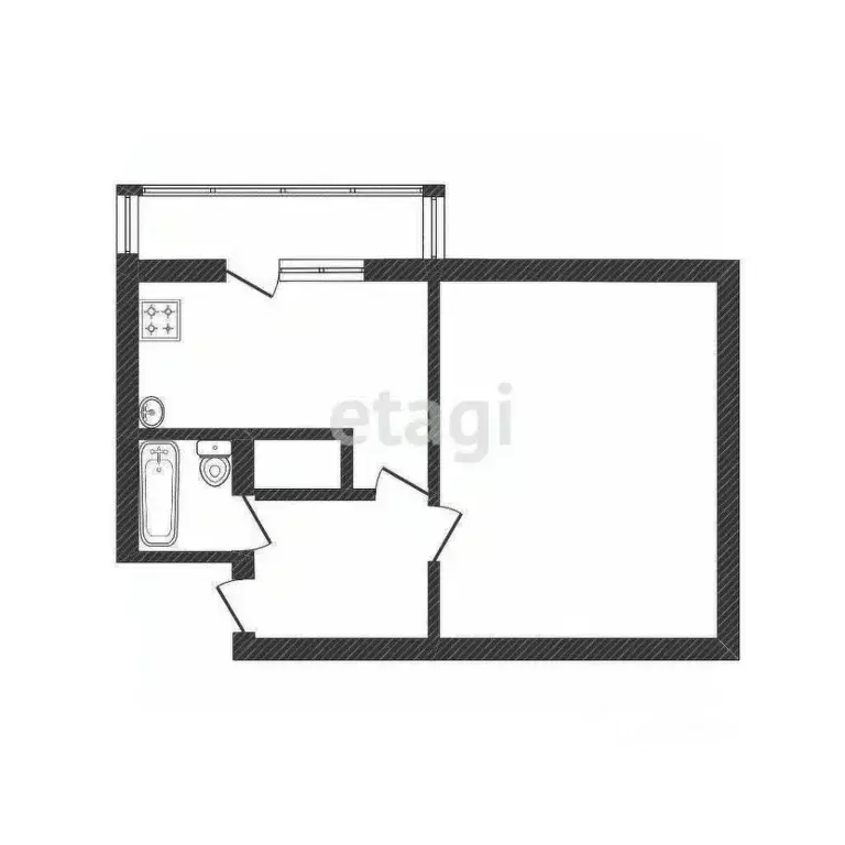 1-к кв. Костромская область, Волгореченск Набережная ул., 32 (35.0 м) - Фото 1
