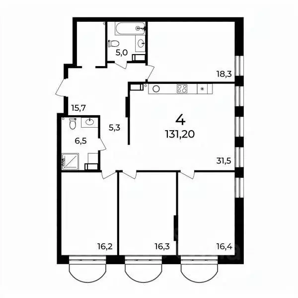 4-к кв. Нижегородская область, Нижний Новгород ул. Воровского, 8 ... - Фото 1