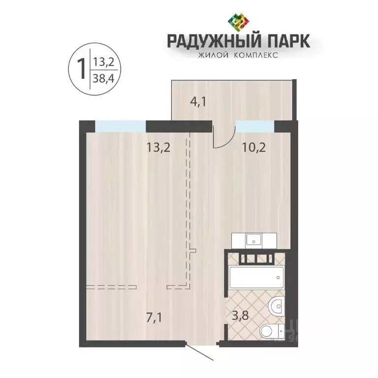 1-к кв. Иркутская область, Иркутск ул. Костычева (38.4 м) - Фото 0