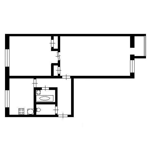 2-к кв. Самарская область, Нефтегорск Спортивная ул., 17 (46.2 м) - Фото 1