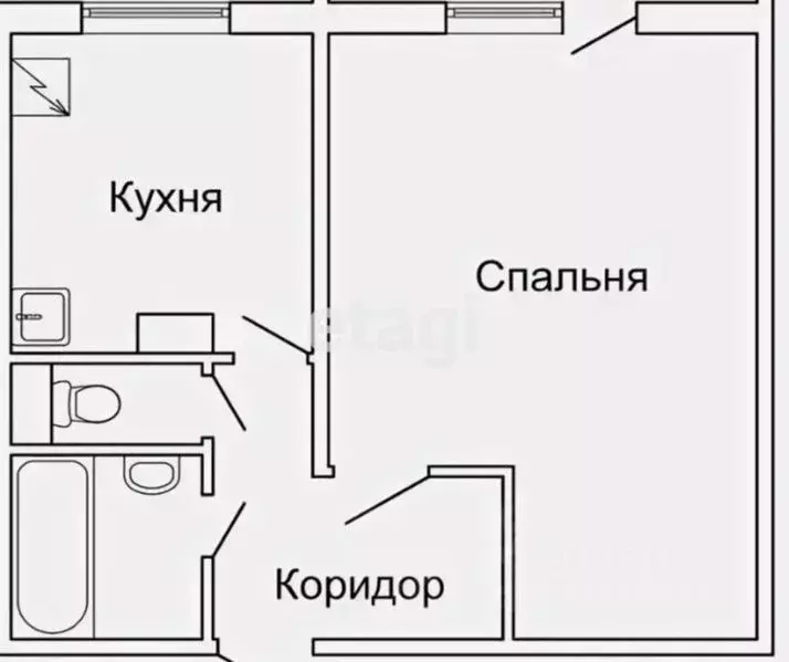1-к кв. Костромская область, Макарьев 23-й мкр, 21 (35.7 м) - Фото 0