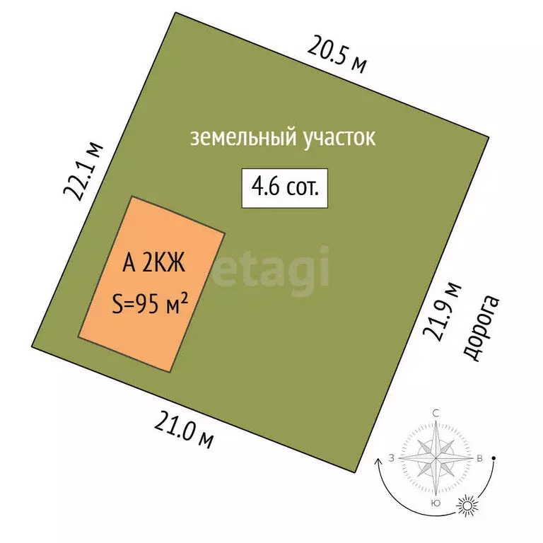 Дом в Тюмень, СНТ Домостроитель, улица Хризантема (95 м) - Фото 1
