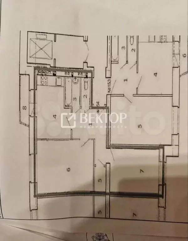 2-к. квартира, 56 м, 4/7 эт. - Фото 0