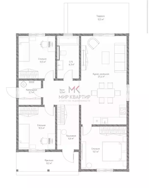 Дом в Хакасия, Усть-Абаканский район, пос. Тепличный ул. Ленина (145 ... - Фото 2