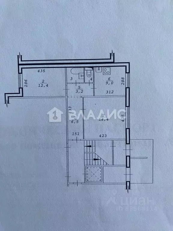 2-к кв. новосибирская область, новосибирск ул. федосеева, 3 (53.1 м) - Фото 1