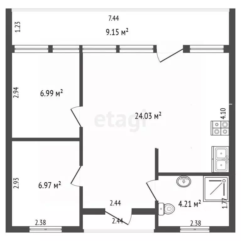 Дом в Тюменская область, Тюмень Южная ул. (52 м) - Фото 2