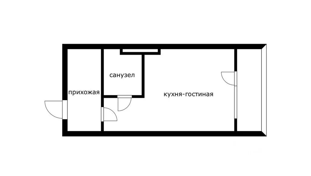 Студия Краснодарский край, Краснодар ул. Им. Сорока А.М., 2 (26.3 м) - Фото 1