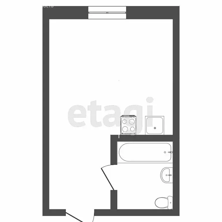 1к в -комнатной квартире (22.7 м) - Фото 1
