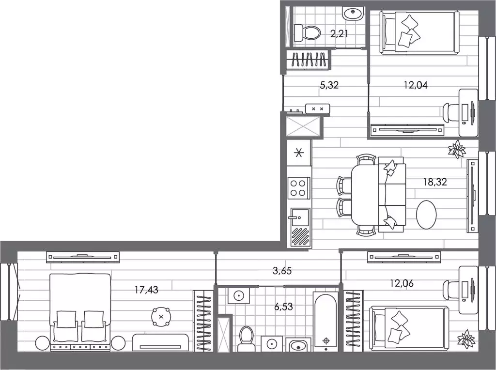 3-комнатная квартира: Санкт-Петербург, набережная реки Карповки, 31к1 ... - Фото 1