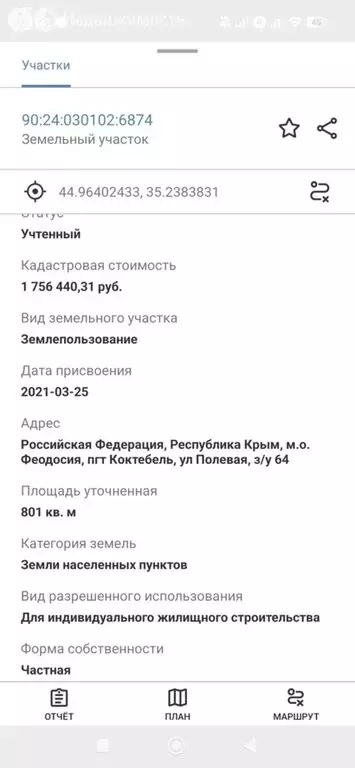 Участок в Коктебель, Полевая улица, 64 (8 м) - Фото 2