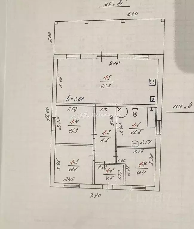 Дом в Крым, Симферопольский район, с. Мирное ул. Подгорная, 5 (127 м) - Фото 2