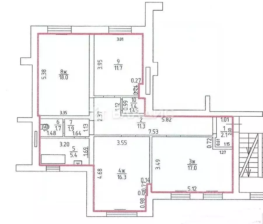 3-к кв. Калининградская область, Калининград ул. Генерала Челнокова, ... - Фото 2