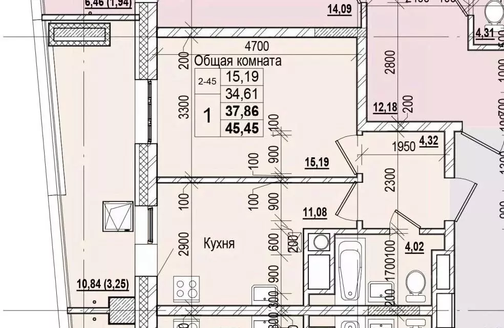 1-к кв. Саха (Якутия), Якутск ул. Чкалова (37.86 м) - Фото 0