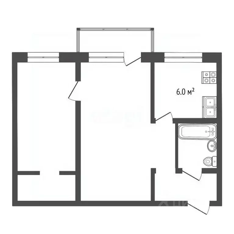2-к кв. Московская область, Клин ул. Чайковского, 83 (45.0 м) - Фото 2