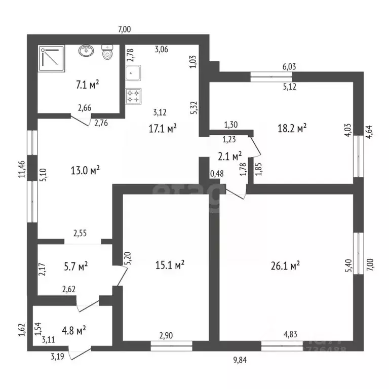 Дом в Амурская область, Благовещенский район, с. Чигири Степная ул., ... - Фото 2