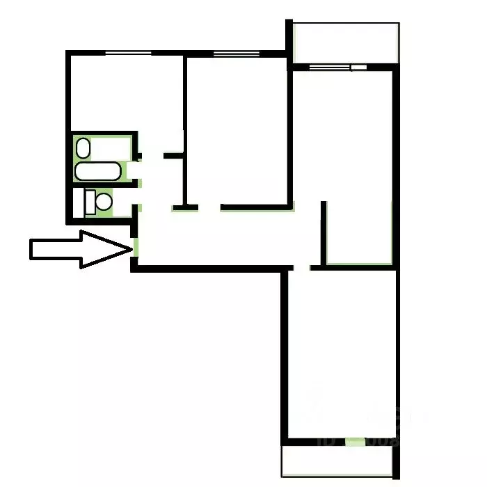 3-к кв. Москва Ореховый бул., 25 (70.0 м) - Фото 2