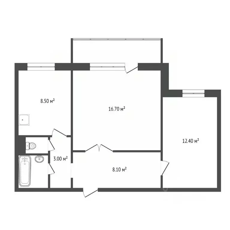 2-к кв. Красноярский край, Красноярск 9 Мая ул., 69 (53.0 м) - Фото 0