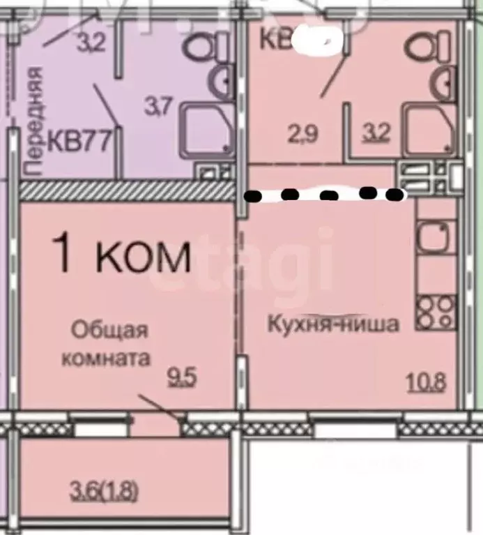 1-к кв. Алтайский край, Барнаул просп. Энергетиков, 4 (30.1 м) - Фото 1