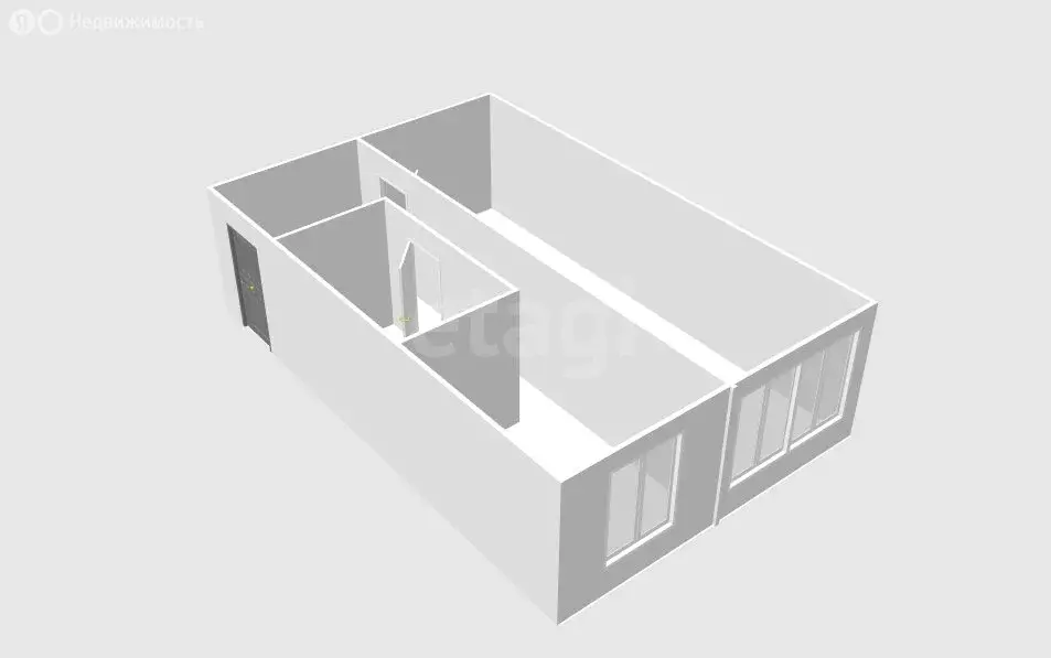 1-комнатная квартира: Долинск, Комсомольская улица, 41 (31.9 м) - Фото 1