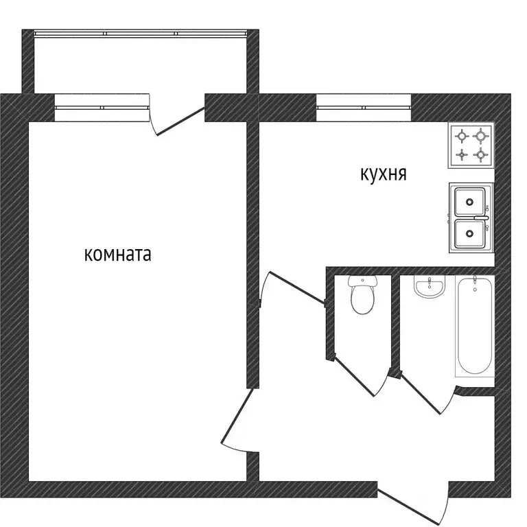 1-комнатная квартира: Вологда, Вологодская улица, 8 (29.3 м) - Фото 0