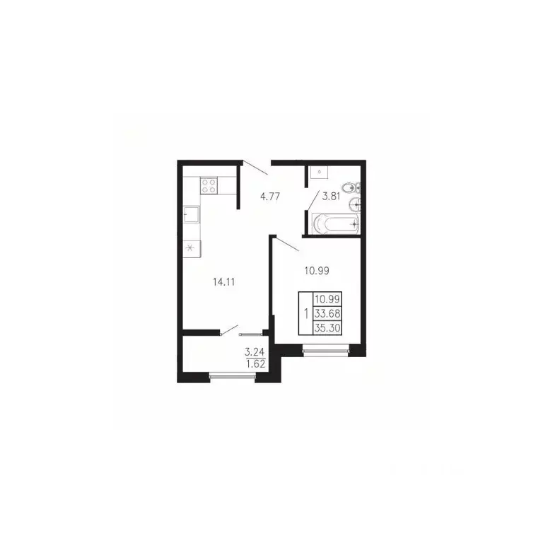 1-к кв. Крым, Феодосия муниципальный округ, Приморский пгт Просторы ... - Фото 1