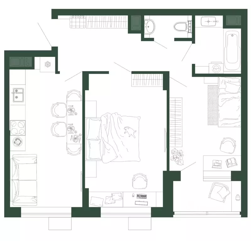 2-к кв. Воронежская область, Воронеж бул. Содружества, 6 (57.9 м) - Фото 1