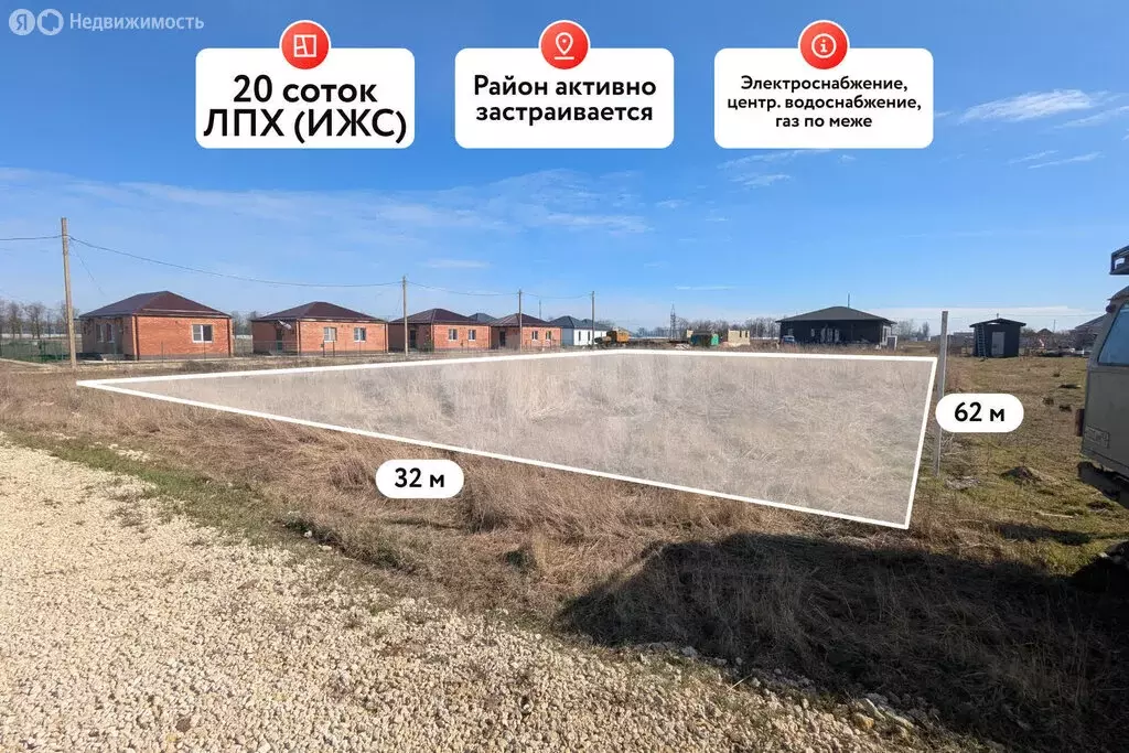 Участок в хутор Белый, Молодёжная улица (20 м) - Фото 1