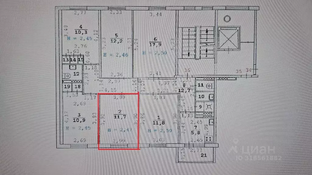 Комната Свердловская область, Екатеринбург ул. Маяковского, 6 (11.7 м) - Фото 2