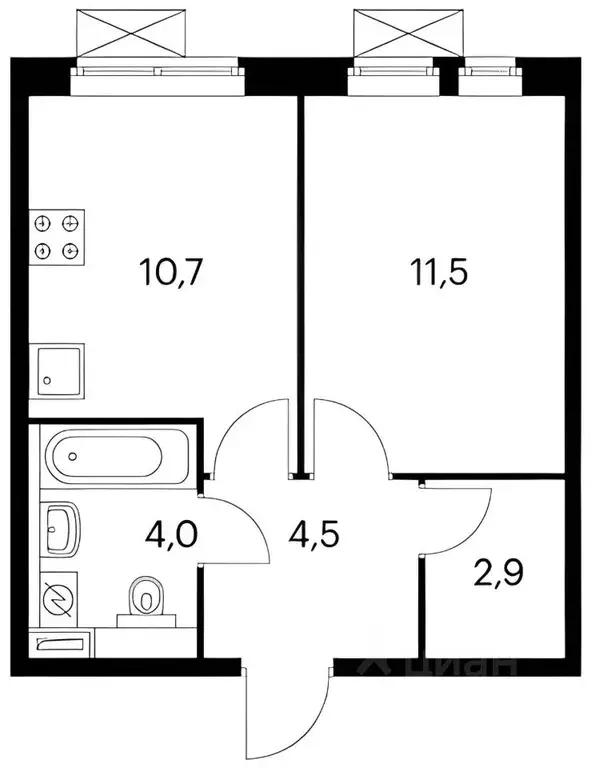 1-к кв. Московская область, Люберцы ул. Весенняя, 4к2 (35.0 м) - Фото 1