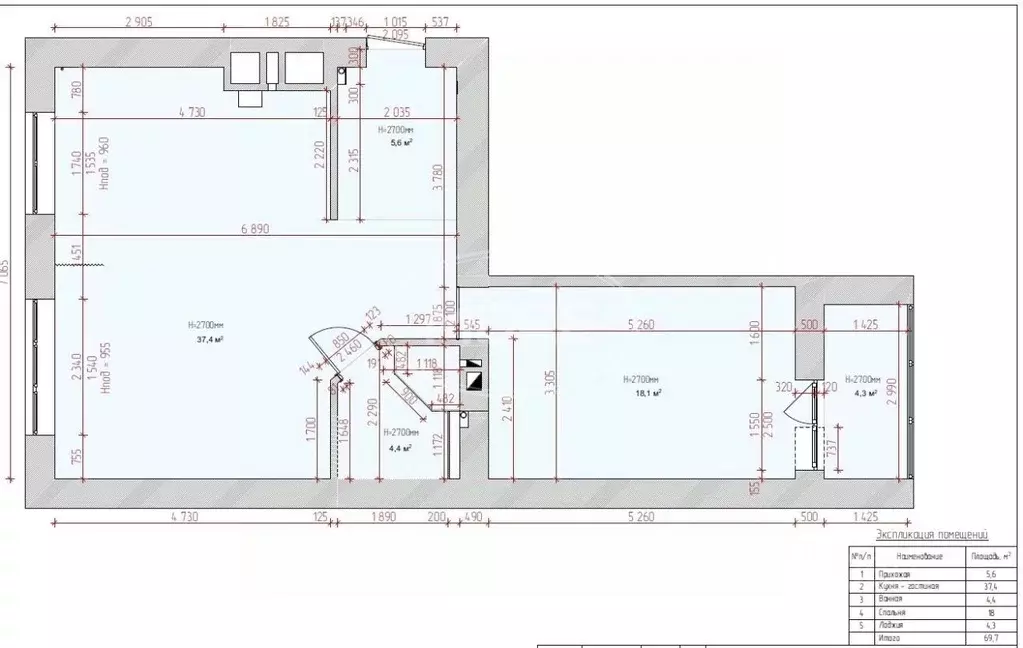 1-к кв. Калининградская область, Калининград Юбилейная ул., 12 (63.6 ... - Фото 2