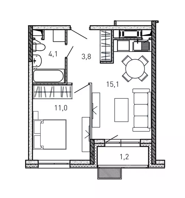 1-к кв. Московская область, Балашиха ул. Твардовского, 56 (35.2 м) - Фото 1