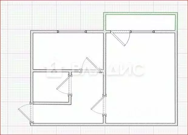 1-к кв. Пензенская область, Пензенский район, Засечный сельсовет, с. ... - Фото 2