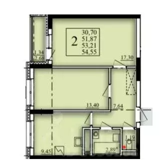 2-к кв. Башкортостан, Уфа Затон-Восточный жилрайон, Паруса жилой ... - Фото 1