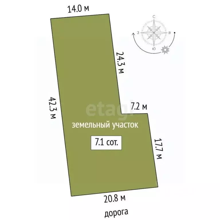 Участок в Тюменская область, Тюменский муниципальный округ, с. Луговое ... - Фото 1