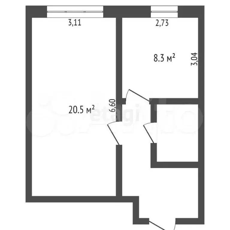 1-к. квартира, 38,5 м, 1/5 эт. - Фото 0