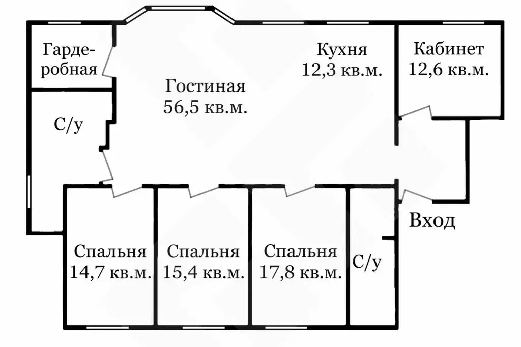 5-комнатная квартира: Москва, улица Знаменка, 15 (170 м) - Фото 1