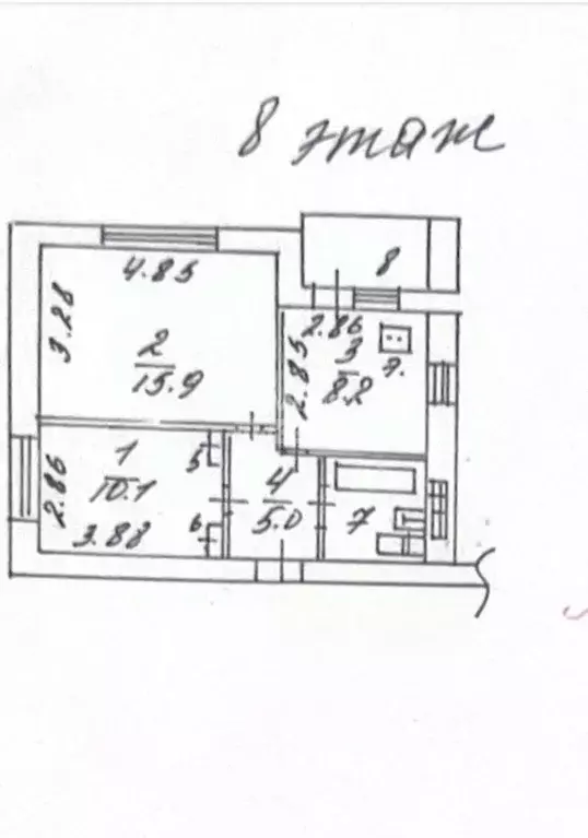 2-к кв. Приморский край, Владивосток Народный просп., 15 (43.7 м) - Фото 2