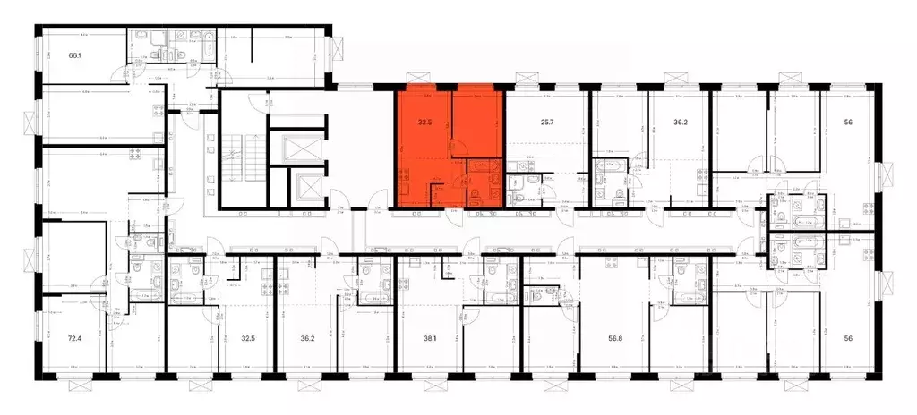 1-к кв. Амурская область, Благовещенск Зея Парк жилой комплекс, 3 ... - Фото 2