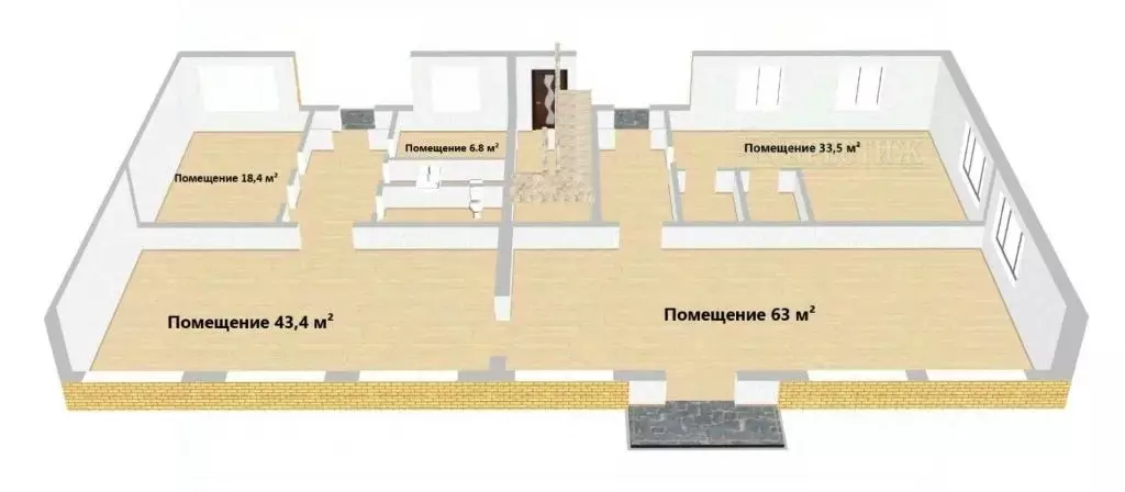 Торговая площадь в Ивановская область, Южа Речная ул., 2 (202 м) - Фото 1