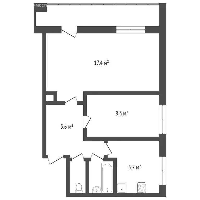 2-комнатная квартира: Тамбов, улица Менделеева, 3А (66.4 м) - Фото 0