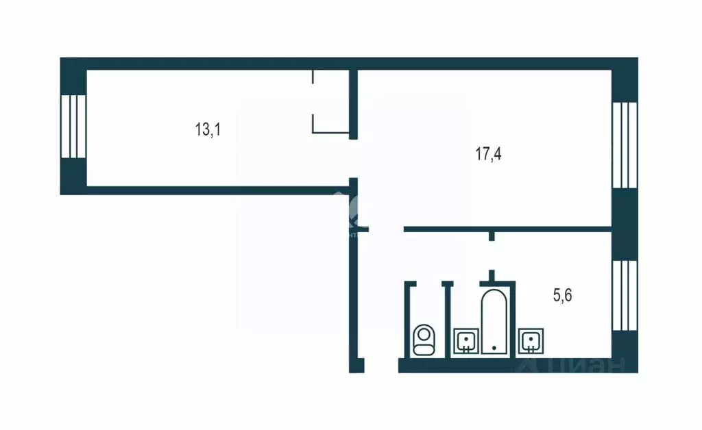 2-к кв. Новосибирская область, Бердск ул. Микрорайон, 24 (44.3 м) - Фото 2