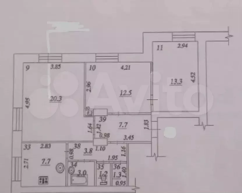 3-к. квартира, 71,1 м, 2/4 эт. - Фото 0