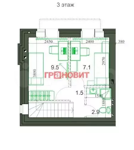 3-к. квартира, 67 м, 1/2 эт. - Фото 0