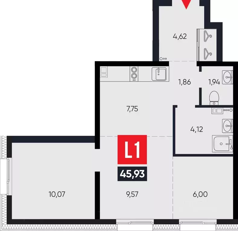 3-к кв. Иркутская область, Иркутск ул. Ширямова (45.93 м) - Фото 0